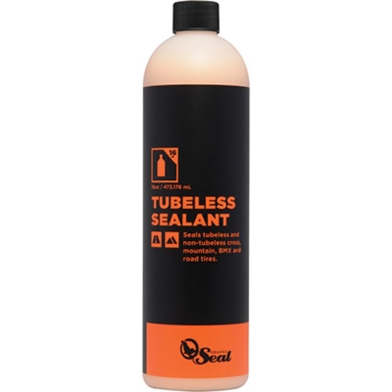 Orange Seal - Regular Formula Tubeless Bike Tire Sealant | Fast Sealing, up to 1/4" Puncture | for MTB, Road, CX and Gravel Bicycle Tires | 16oz Refill - Image 1